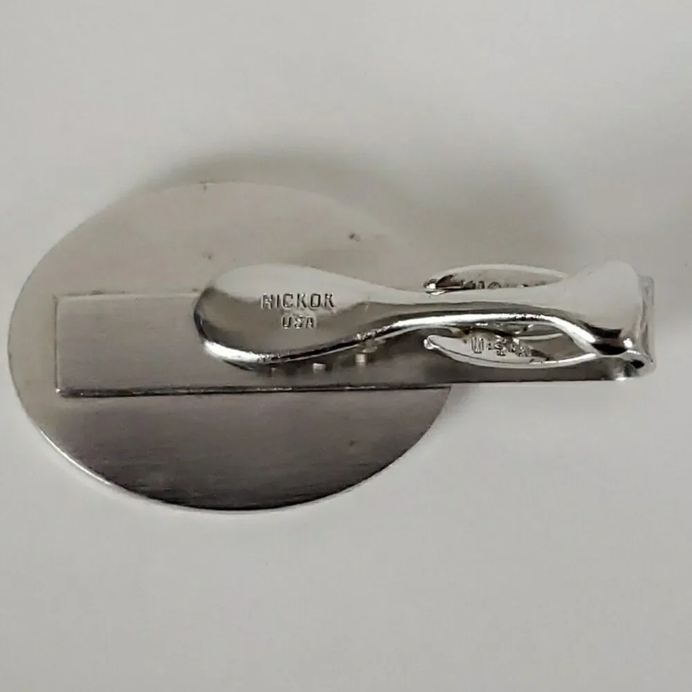 Vintage Hickok Cufflinks Tie Clips Monogram H Silver Tone Mens Formal MCM Marked